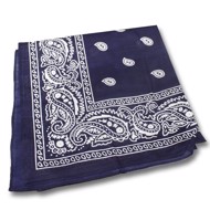 Bandana - navy med klassisk mønster